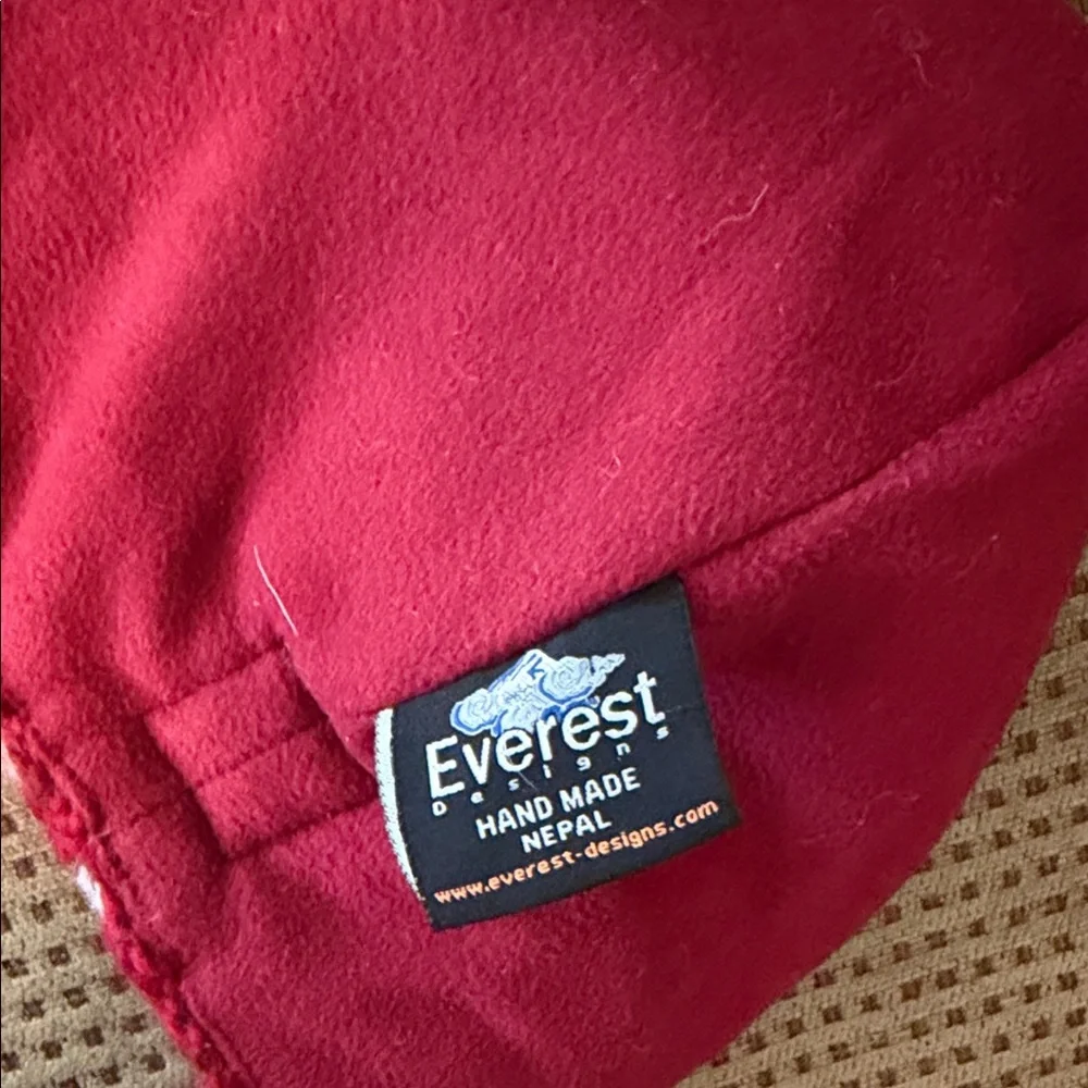 Everest Designs Kids Red Knit Earflap Hat with Grey Accent